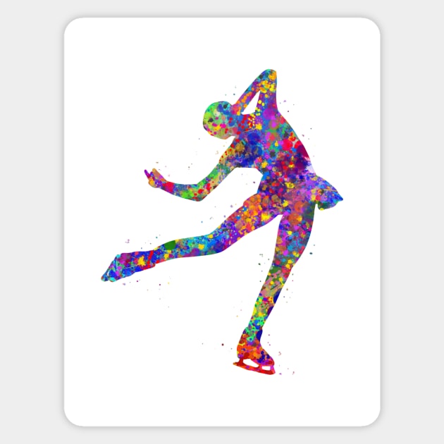 Ice skater Sticker by Yahya Art